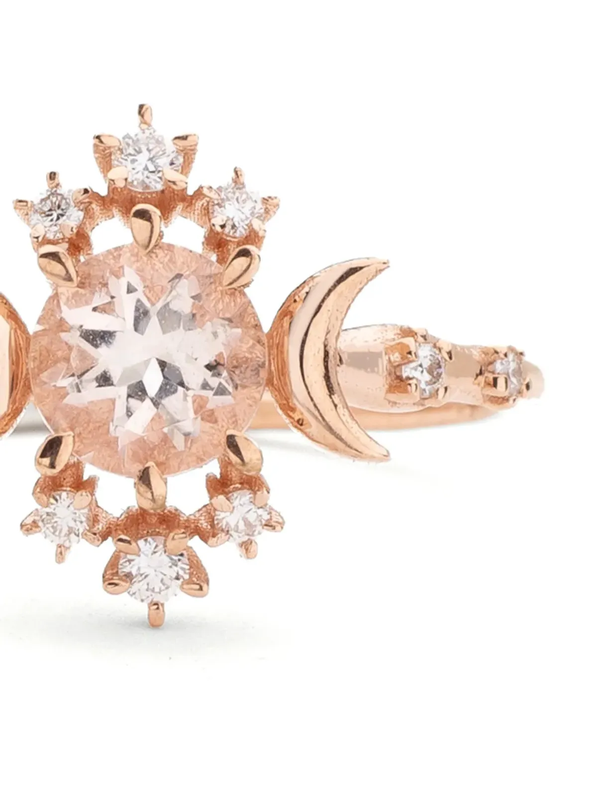 SOFIA ZAKIA 14kt yellow gold Wandering Star morganite and diamond ring - 画像2