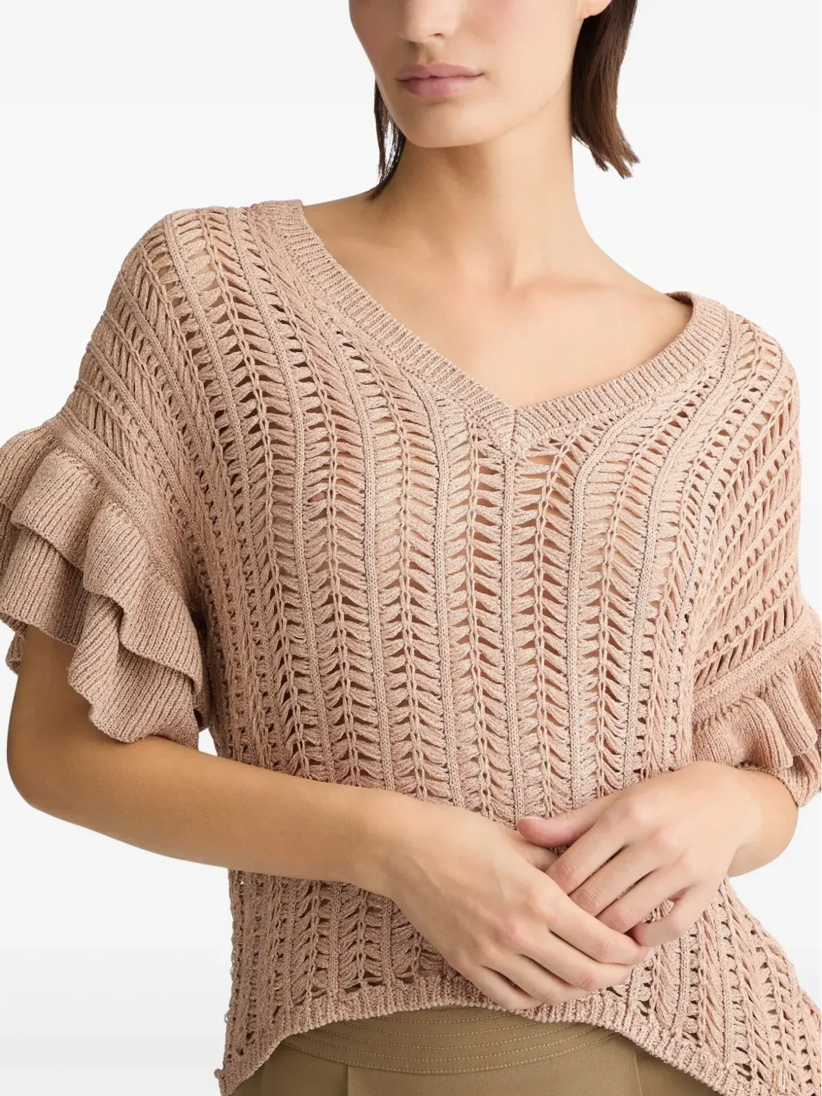 LIU JO ファインニット Tシャツ - ニュートラルカラー - 画像4