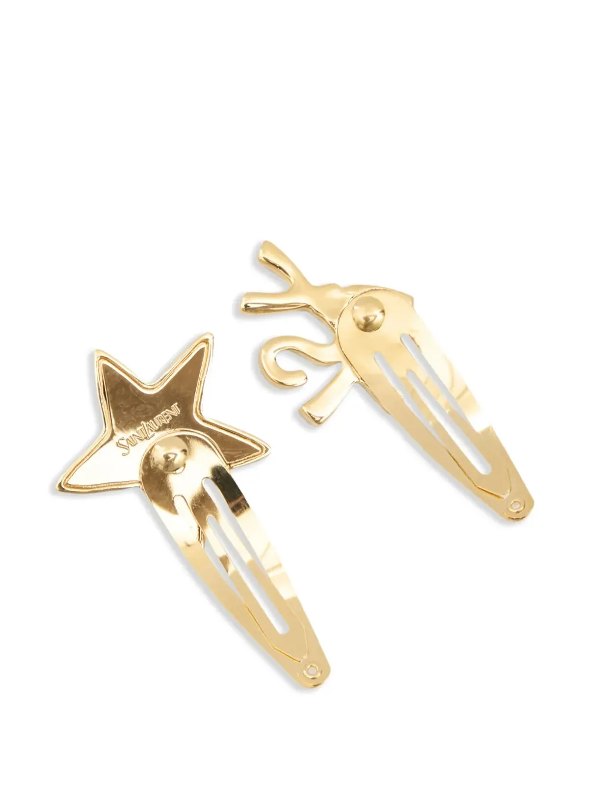 Saint Laurent Cassandre ヘアクリップ（セット2個）- ゴールド - 画像2