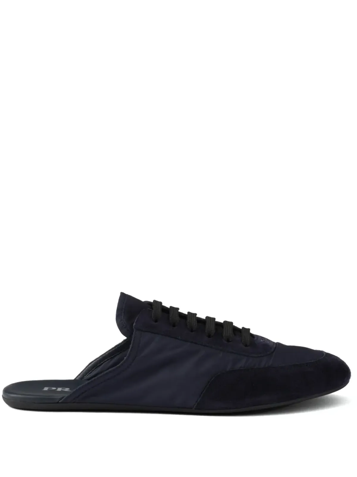 Prada Collapse Re-Nylon suede mules - Blue - 画像1