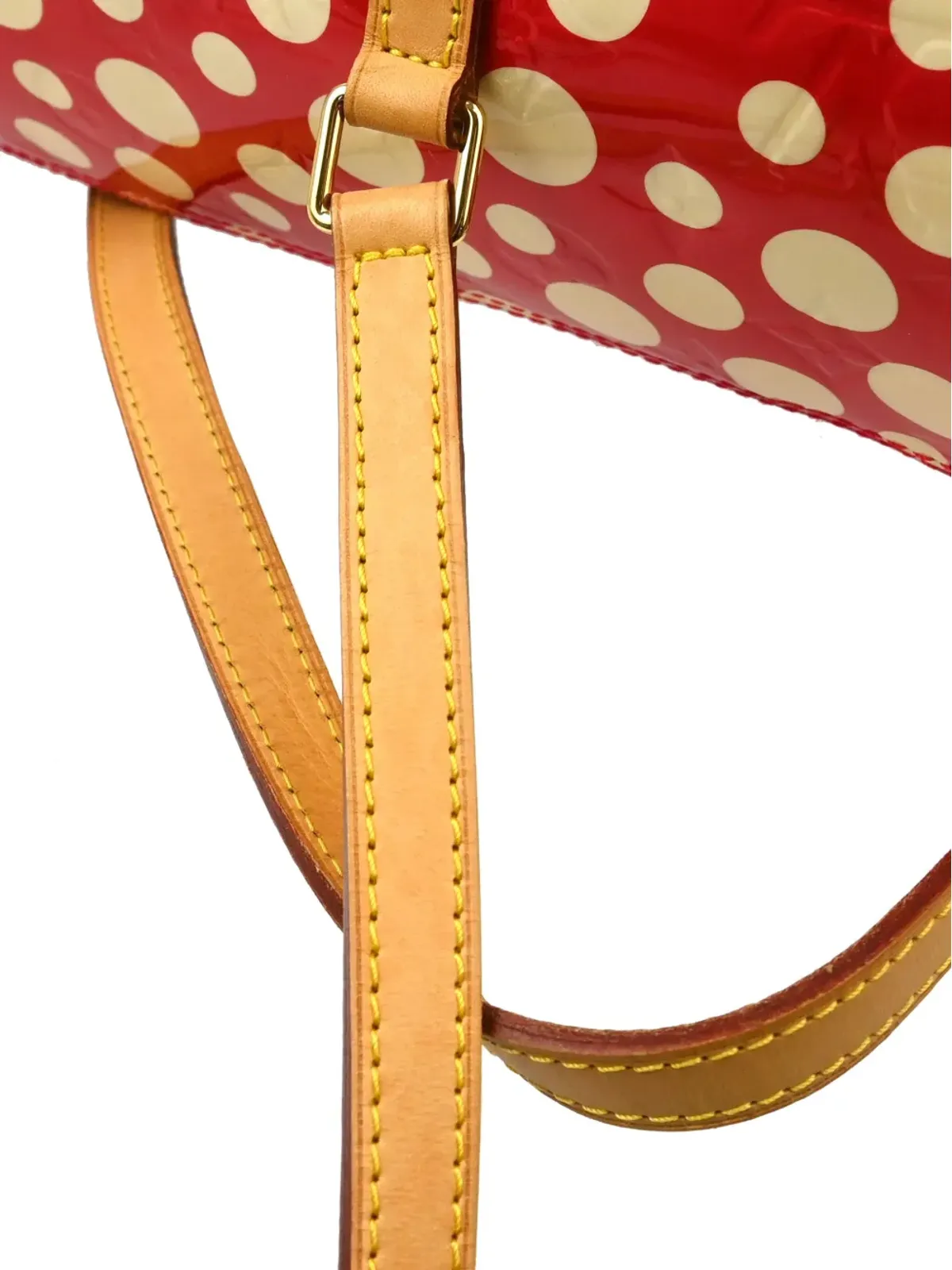Louis Vuitton ビンテージ 2012年 ドットインフィニティ パピヨン トートバッグ レッド - 画像5