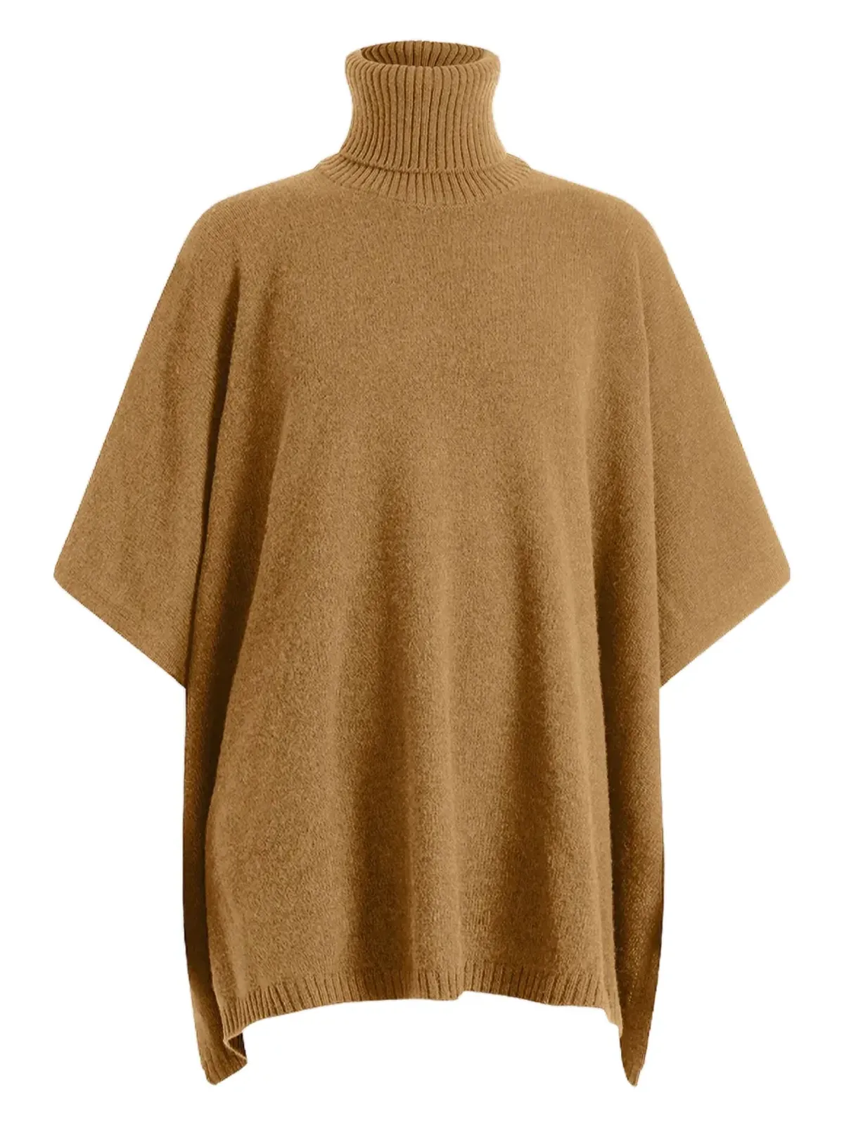 LINNEA LUND Angela turtleneck poncho - Brown - 画像1