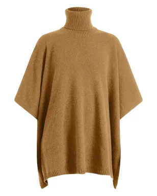 LINNEA LUND Angela turtleneck poncho - Brown - サムネイル1
