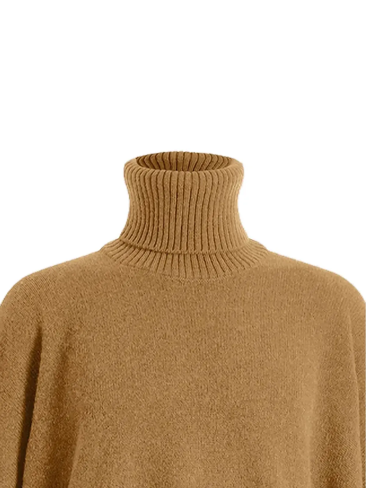 LINNEA LUND Angela turtleneck poncho - Brown - 画像2
