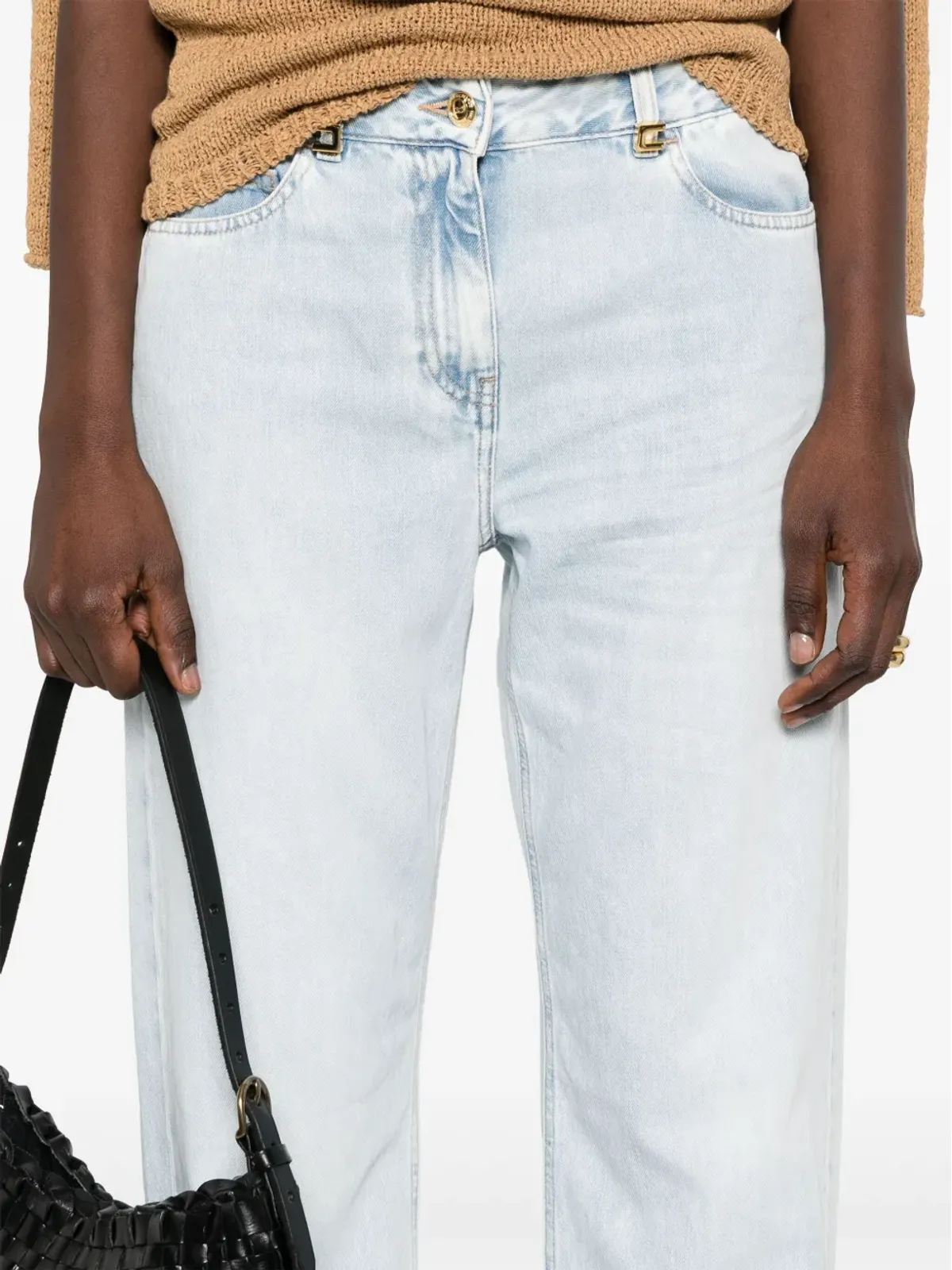 Elisabetta Franchi ロゴ入りワイドジーンズ - 画像5
