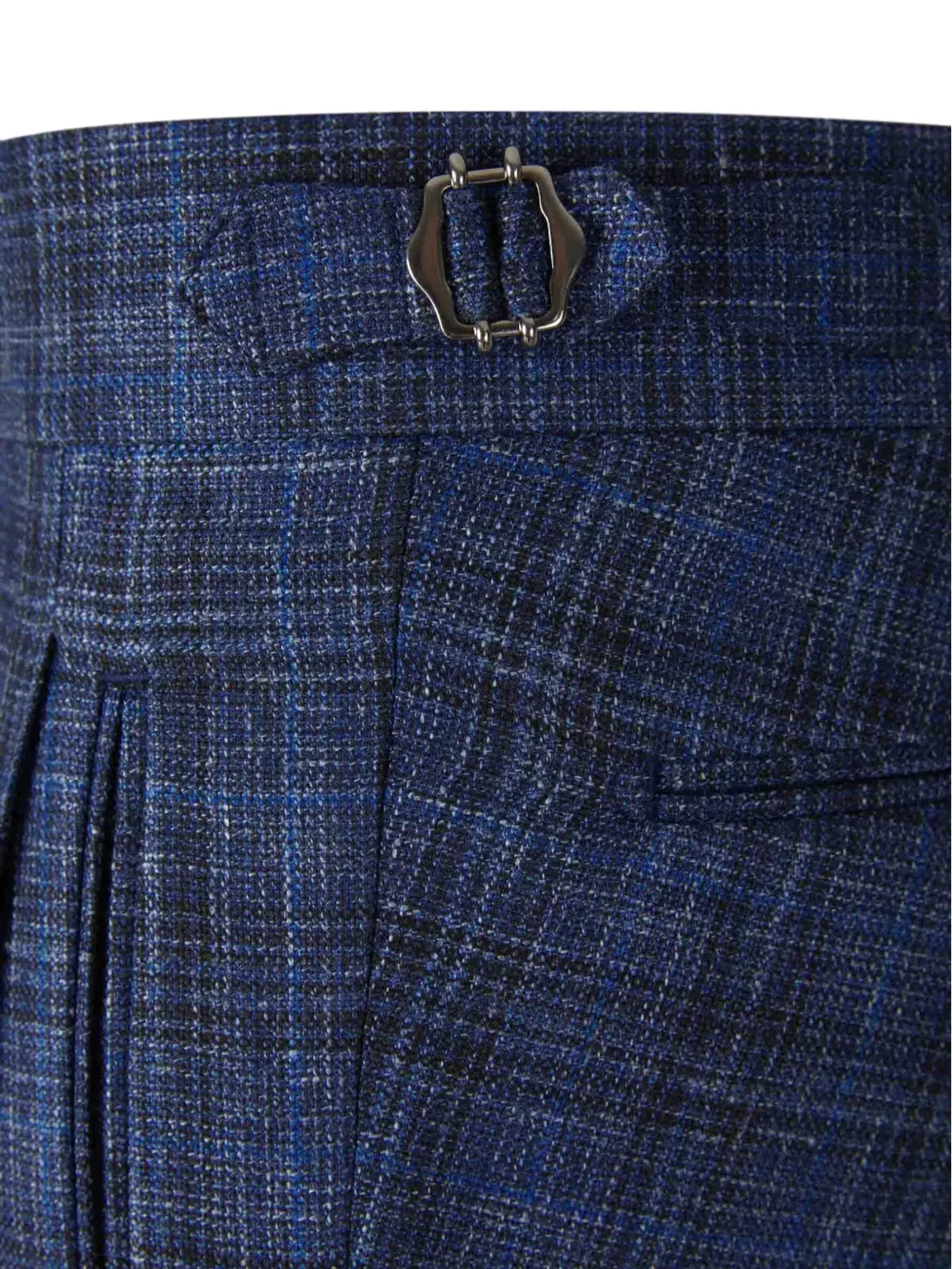 Scabal ウールパンツ ブルー - 画像4
