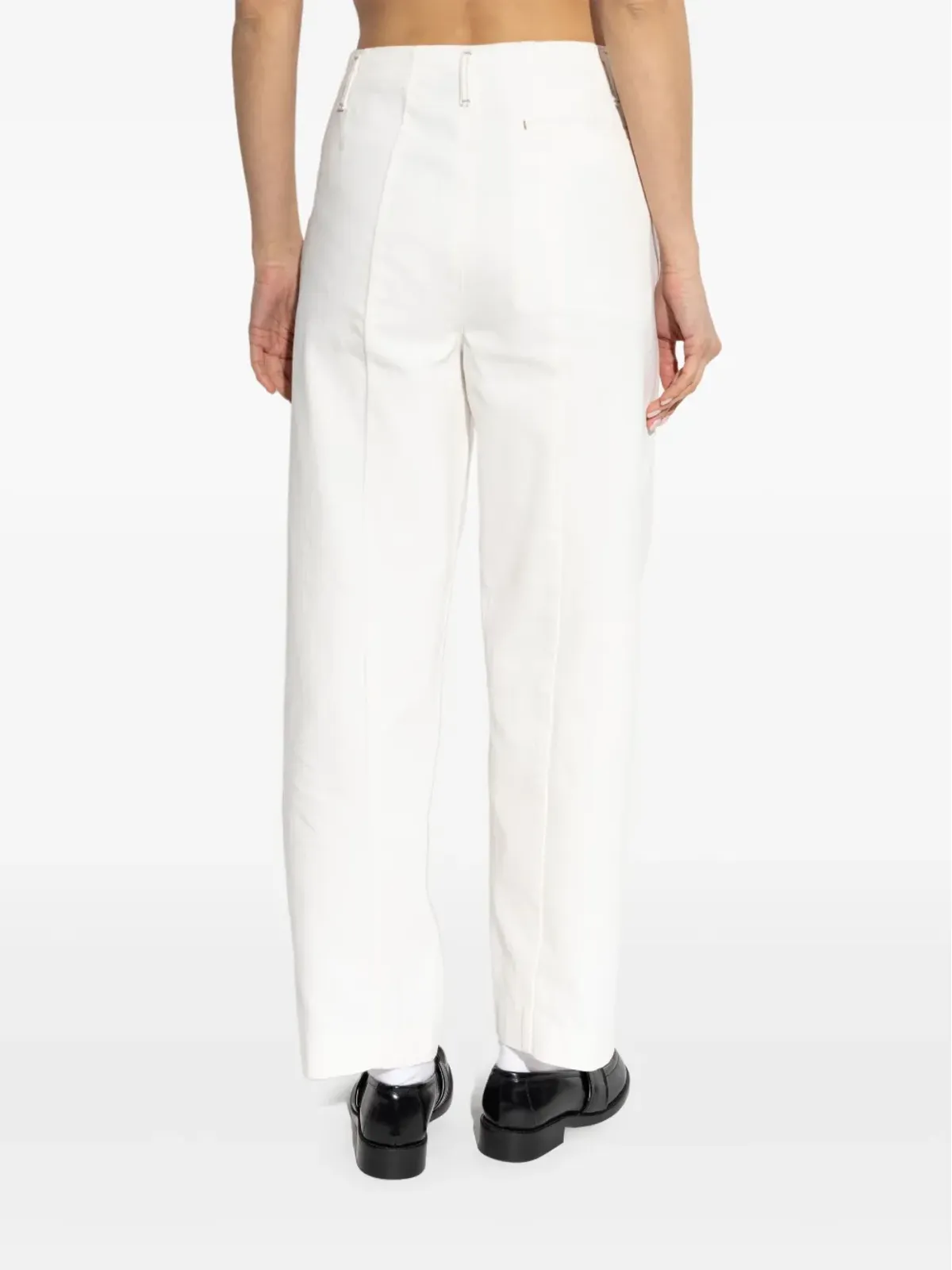 Emporio Armani コットン ワイドレッグパンツ - 画像4