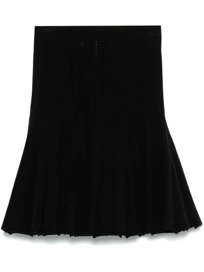 Alaïa Pre-Owned Alaïa Pre-Owned 2000s プリーツミニスカート - ブラックの商品画像