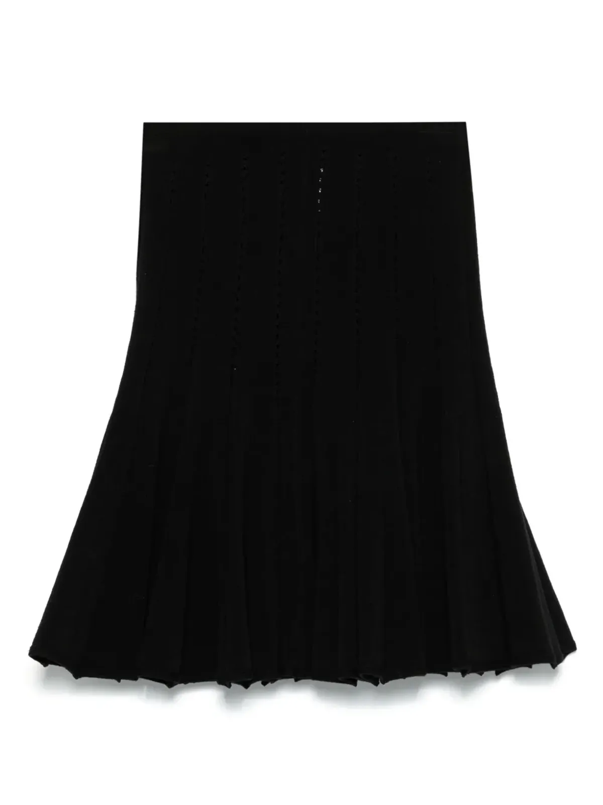 Alaïa Pre-Owned 2000s プリーツミニスカート - ブラック - 画像2