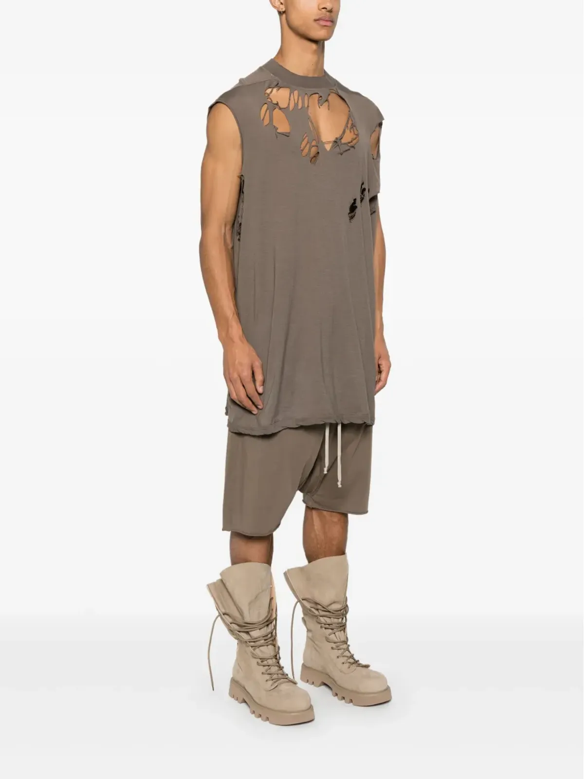 Rick Owens DRKSHDW タープタンクトップ - ブラウン - 画像3