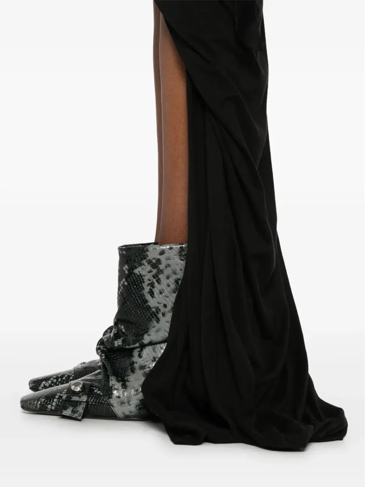 Rick Owens DRKSHDW Soft Edfu maxi skirt - ブラック - 画像5