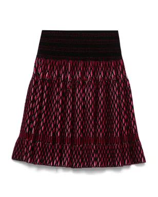 Alaïa Pre-Owned 2000年代 フルジャカード ミニスカート レッド - サムネイル2