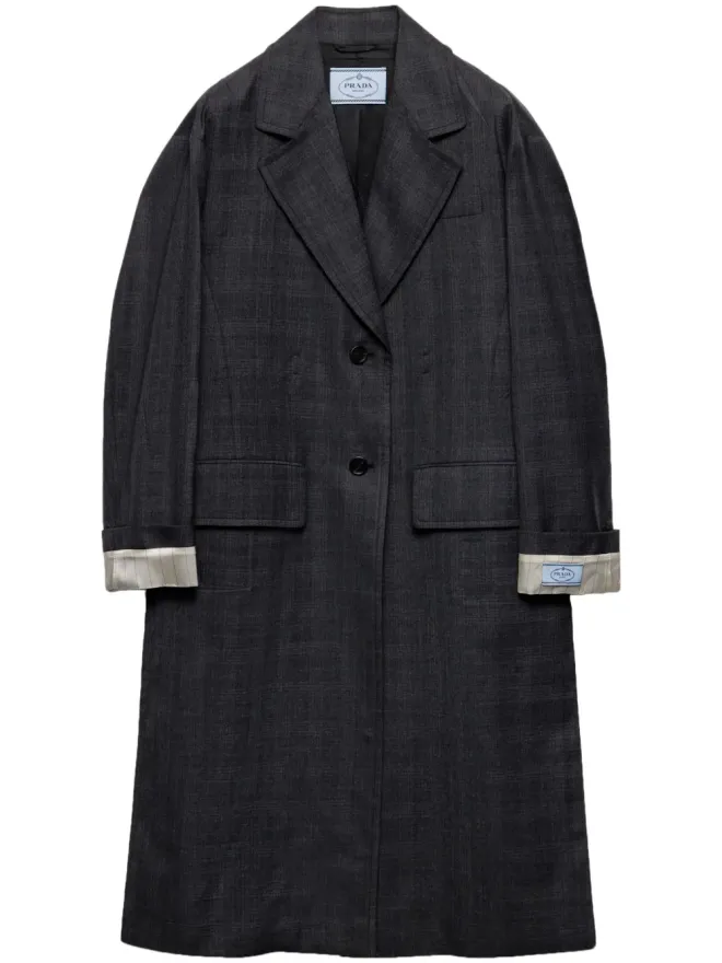 Prada Prada シングルブレスト ウール コートの商品画像