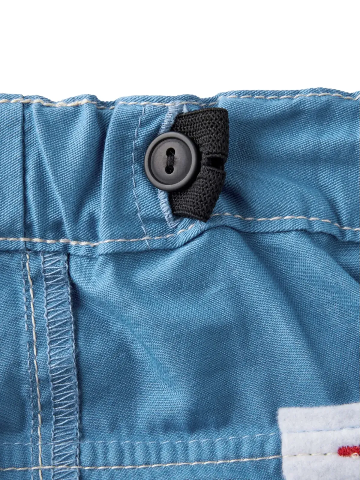 Miki House patch-detail trousers - Blue - 画像4
