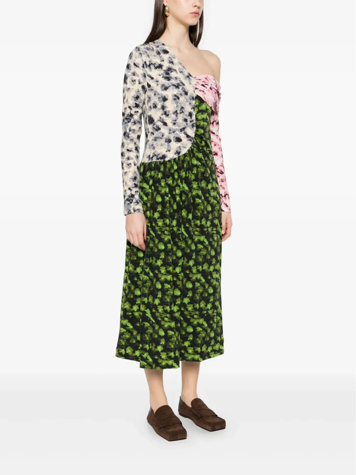 Stine Goya ワンショルダー長袖ミディドレス - 画像3