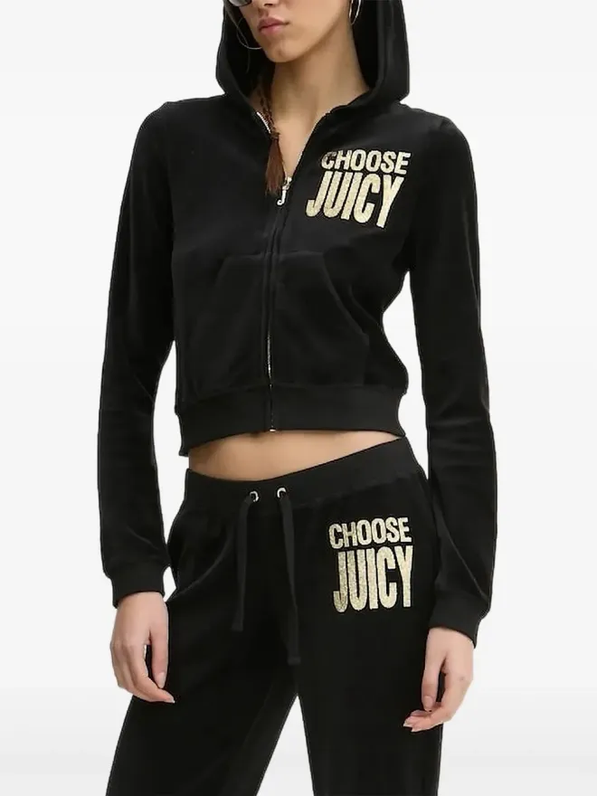 Juicy Couture Juicy Couture フード付きベロア ジップアップ トップスの商品画像