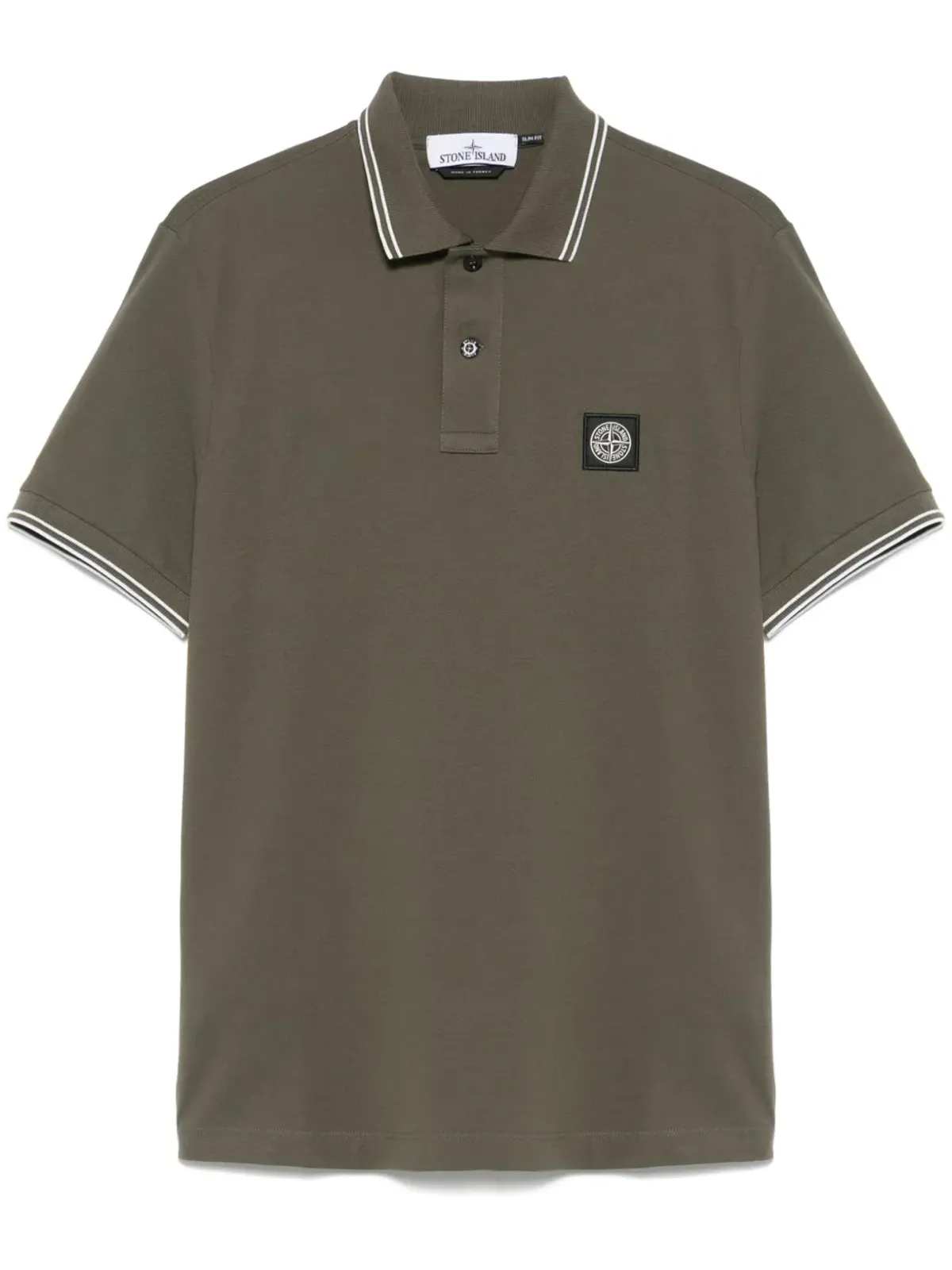 Stone Island ピケ ポロシャツ - グリーン - 画像1