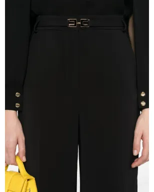 Elisabetta Franchi ベルト付きパンツ ブラック - サムネイル5