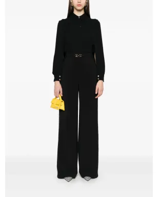 Elisabetta Franchi ベルト付きパンツ ブラック - サムネイル2