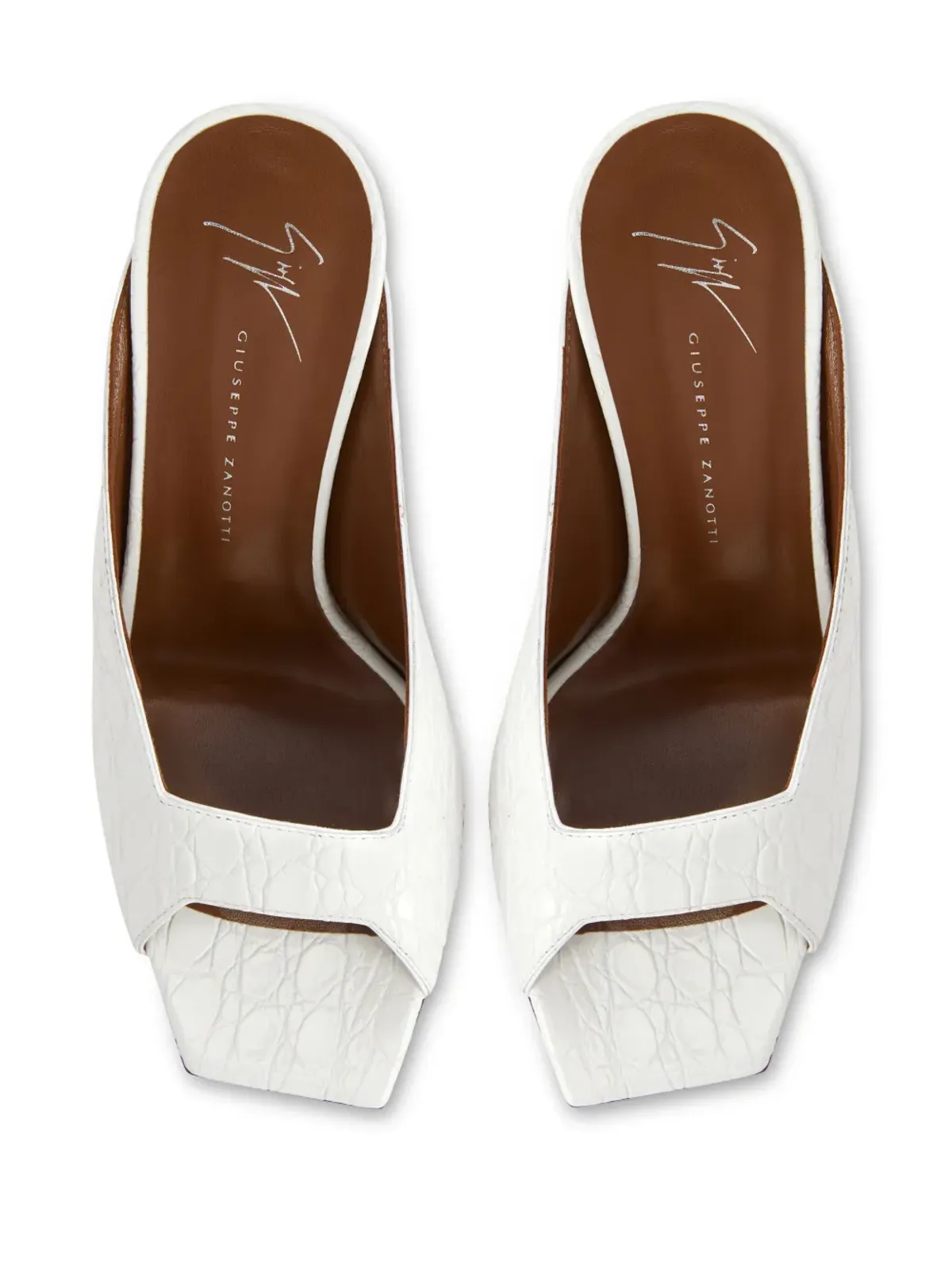 Giuseppe Zanotti レザーサンダル - ホワイト - 画像4