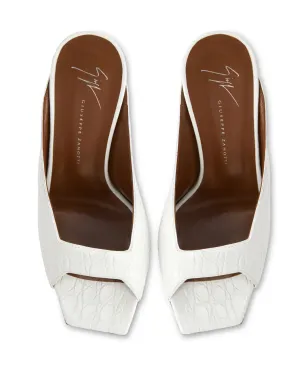 Giuseppe Zanotti レザーサンダル - ホワイト - サムネイル4