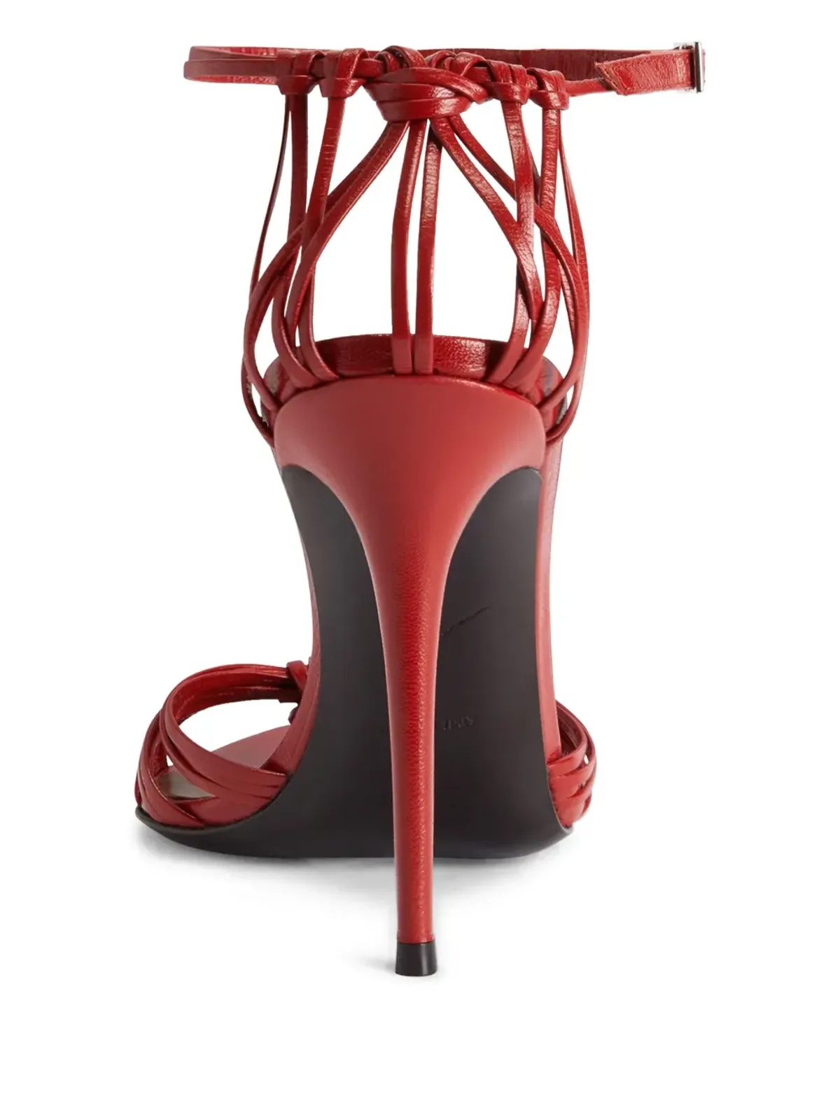 Giuseppe Zanotti 105mm インティリゴ ノット サンダル - レッド - 画像3