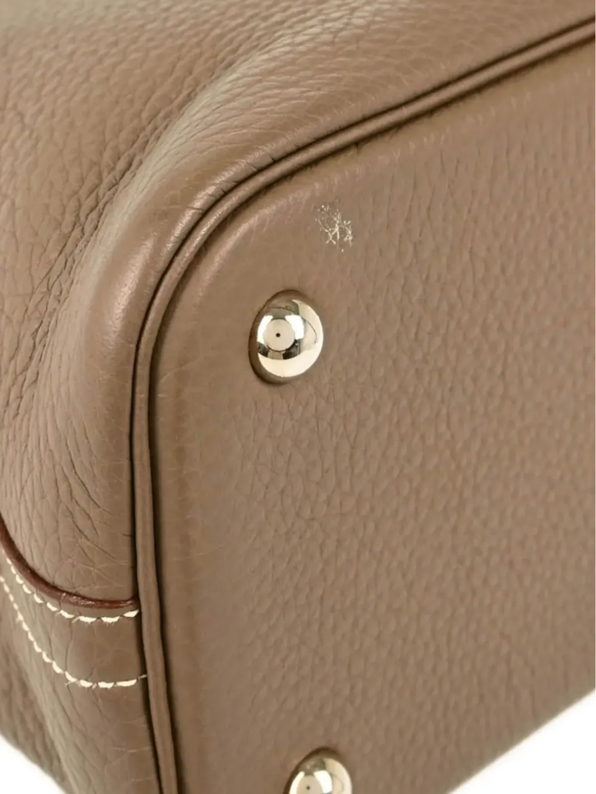 Hermès ビンテージ 2007 Bolide 31 ツーウェイ ハンドバッグ グレー - 画像5