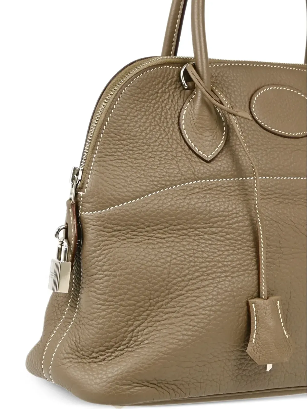 Hermès ビンテージ 2007 Bolide 31 ツーウェイ ハンドバッグ グレー - 画像3