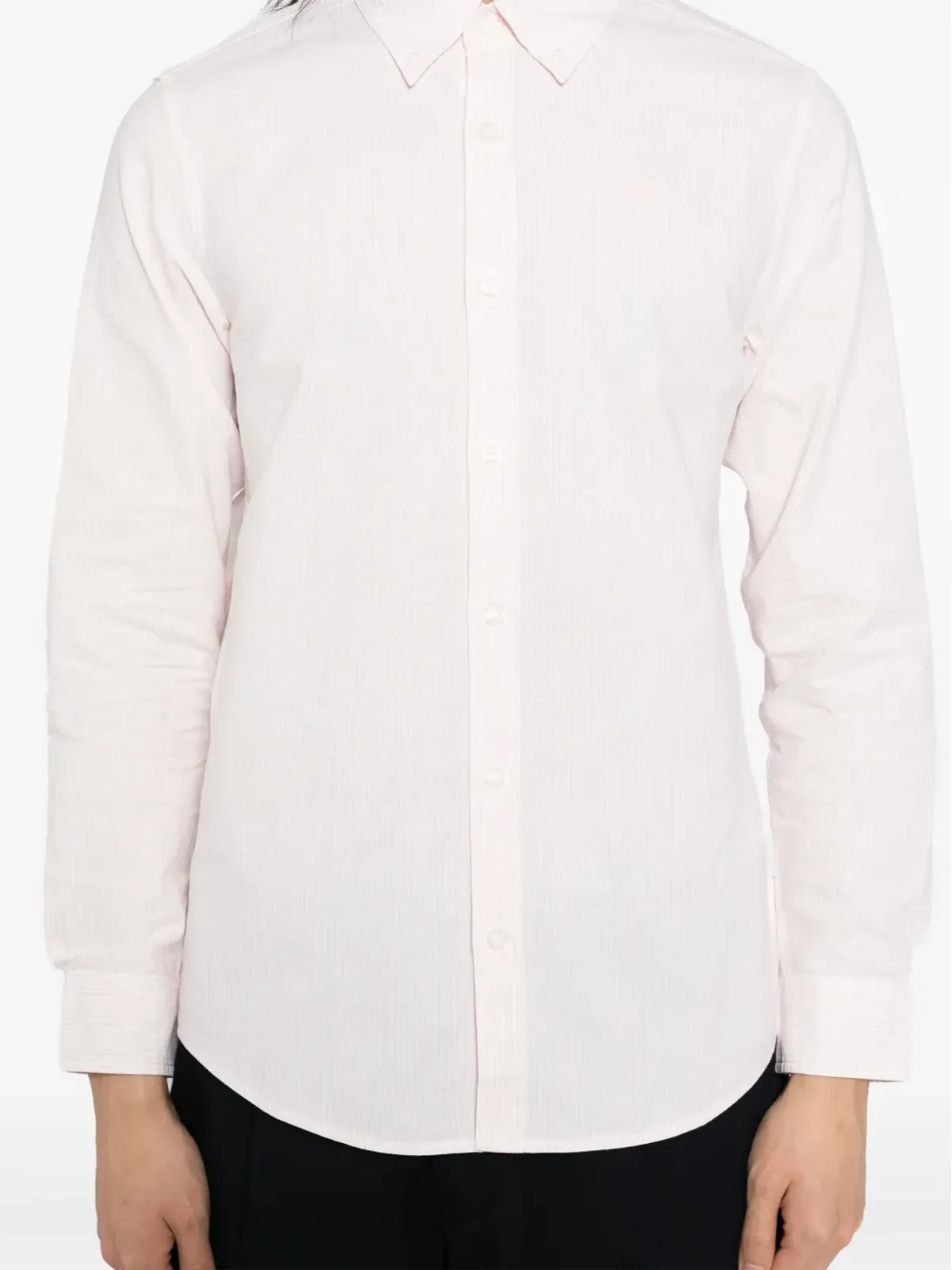 SPORT b. by agnès b. dinosaur-embroidered striped shirt - Pink - 画像5