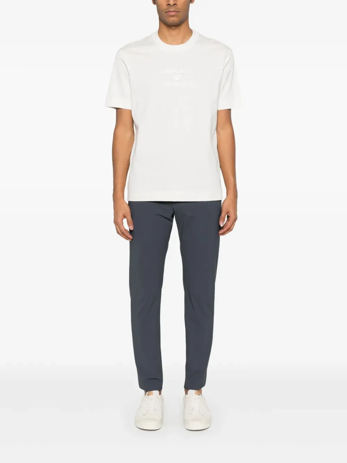 Emporio Armani ラバー加工ロゴ Tシャツ - 画像2