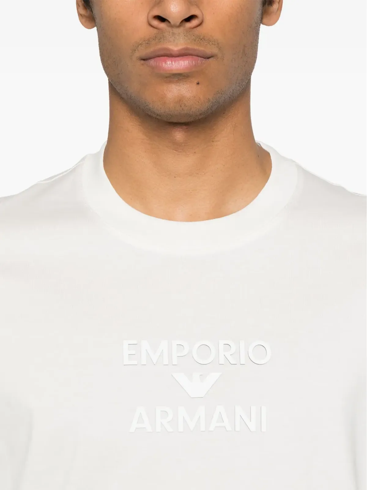 Emporio Armani ラバー加工ロゴ Tシャツ - 画像4