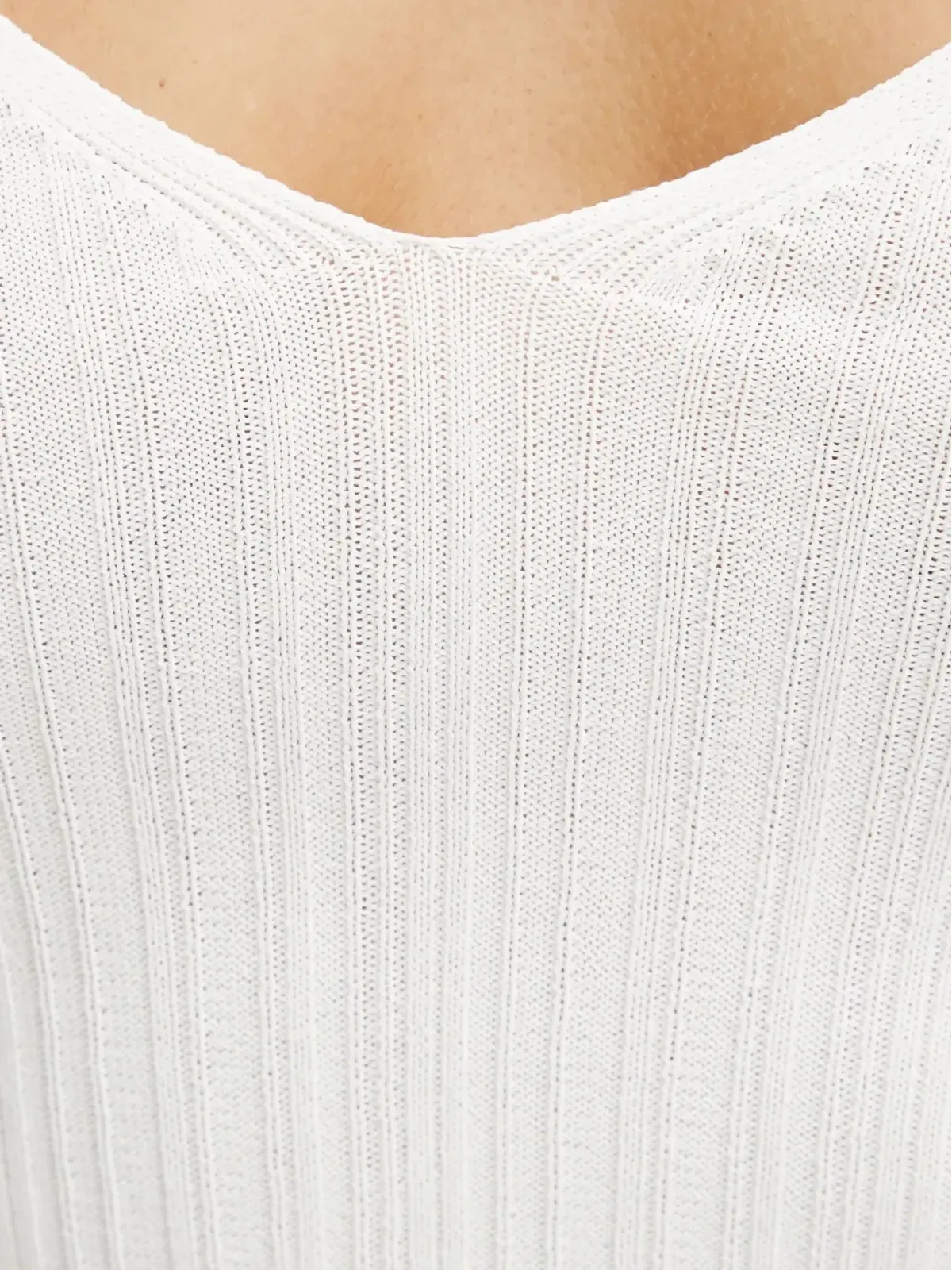 IVY OAK リブ編み Vネック タンクトップ - White - 画像5