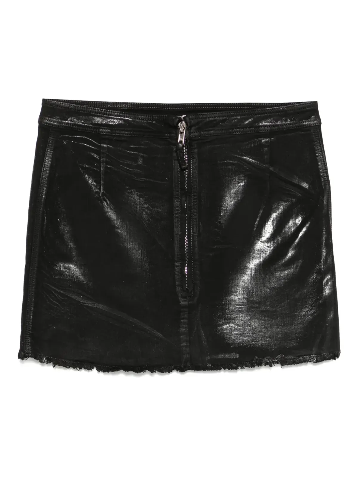 Rick Owens DRKSHDW コーティング加工のミニスカート - ブラック - 画像2