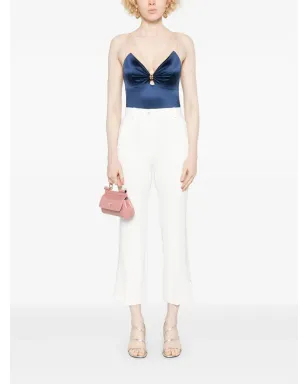 Elisabetta Franchi サテンバンド付きクレープパンツ - サムネイル2