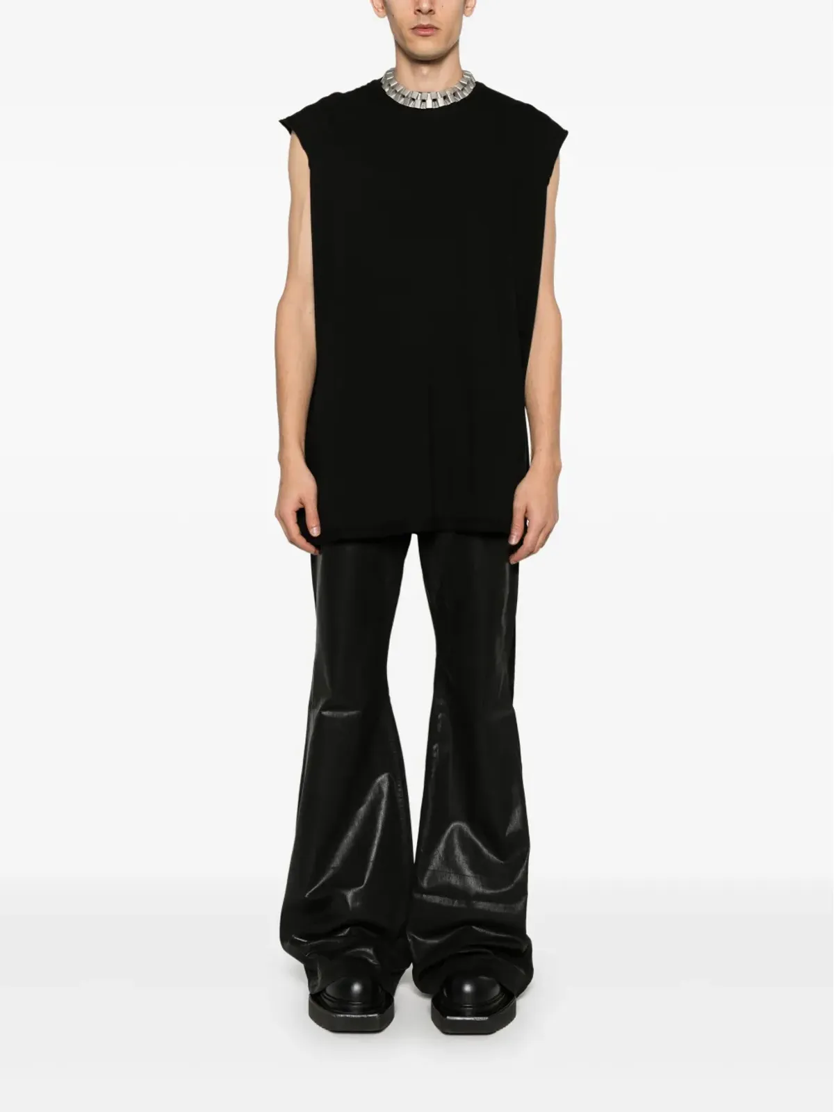 Rick Owens DRKSHDW ジャージーテクスチャー タンクトップ - 画像2