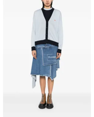 Maison Kitsuné ベビー・フォックスのパッチ付き ツートーン カーディガン - サムネイル2