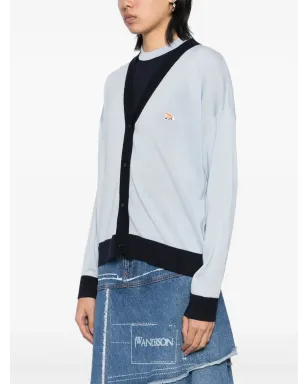 Maison Kitsuné ベビー・フォックスのパッチ付き ツートーン カーディガン - サムネイル3