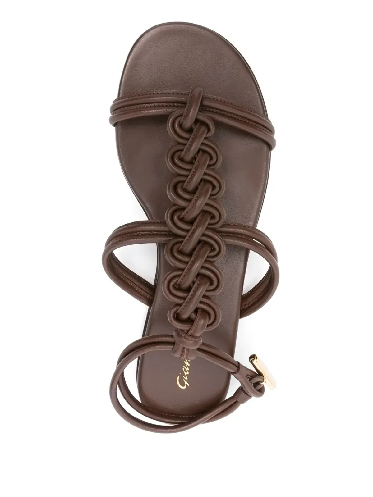 Gianvito Rossi 編み込みフラットサンダル - 画像4