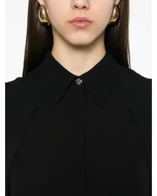 Elisabetta Franchi クレープシャツ - ブラック - サムネイル5