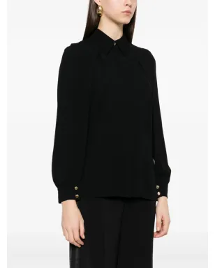 Elisabetta Franchi クレープシャツ - ブラック - サムネイル3
