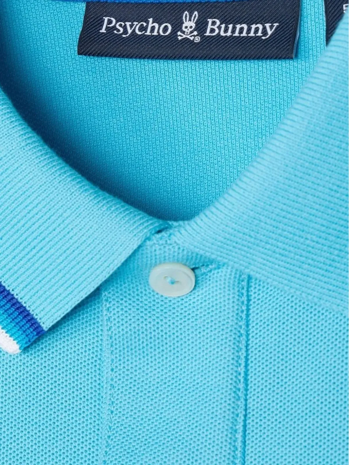 Psycho Bunny Granbury Aquarius Blue polo shirt - 画像2