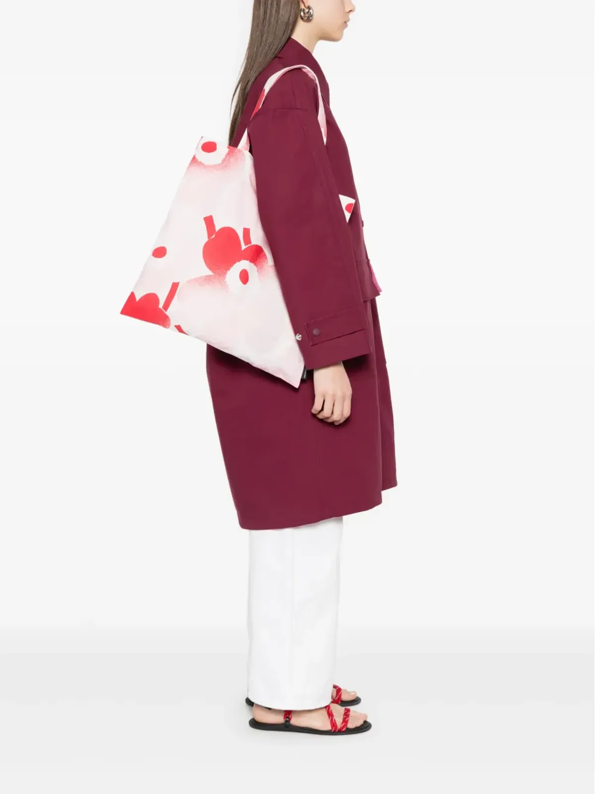 Marimekko Unikko Häivähdys ピンクのトートバッグ - 画像2