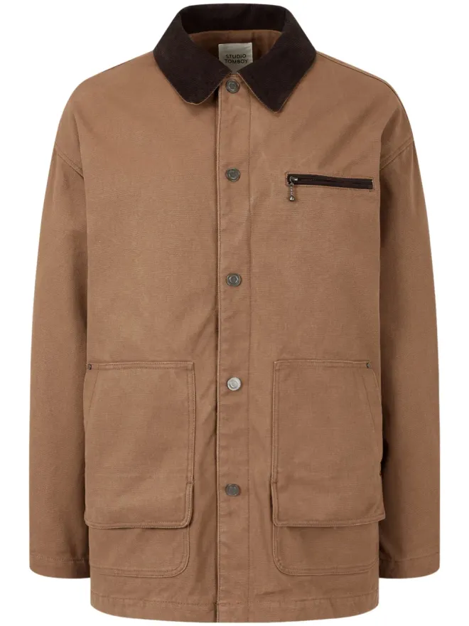 TOMBOY TOMBOY コーデュロイ襟付きキャンバスジャケットの商品画像
