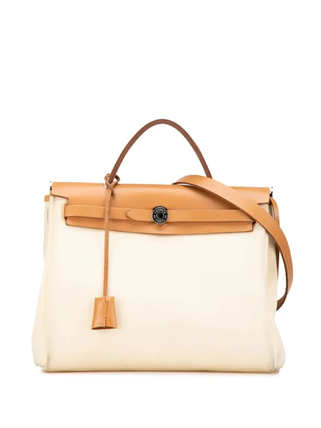 Hermès Pre-Owned Hermès ビンテージ 2019 Toile Herbag Zip 31 サッチェル - ブラウンの商品画像