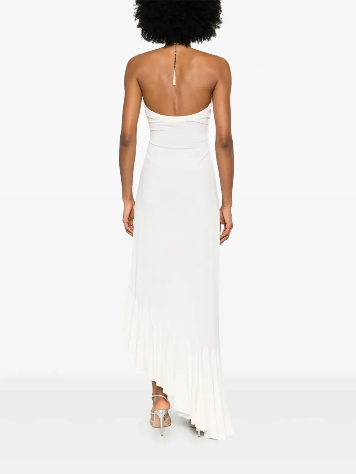Amen chain-detail gown - Neutrals - 画像4