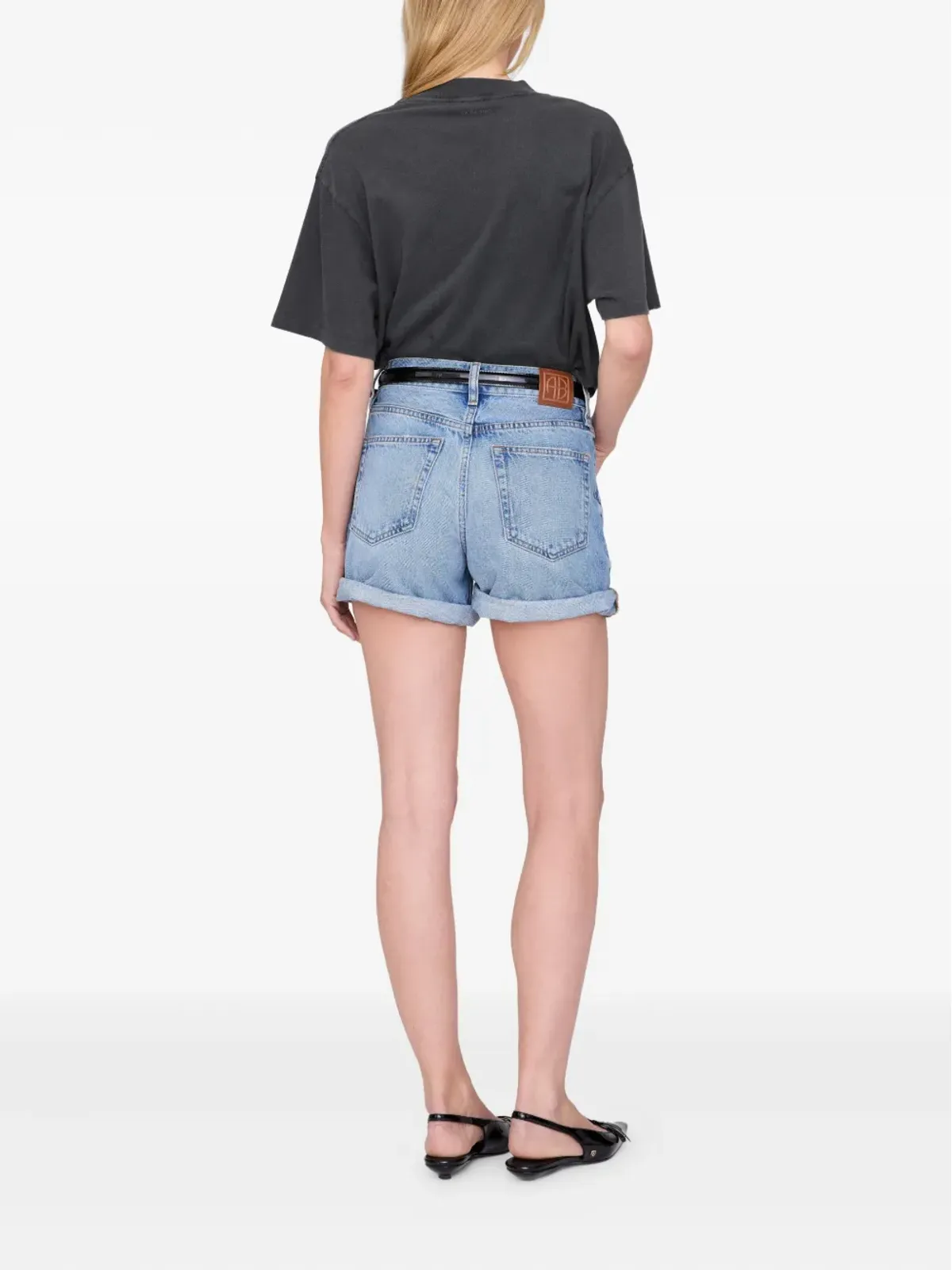 ANINE BING Ashton グラフィックプリントTシャツ グレー - 画像3