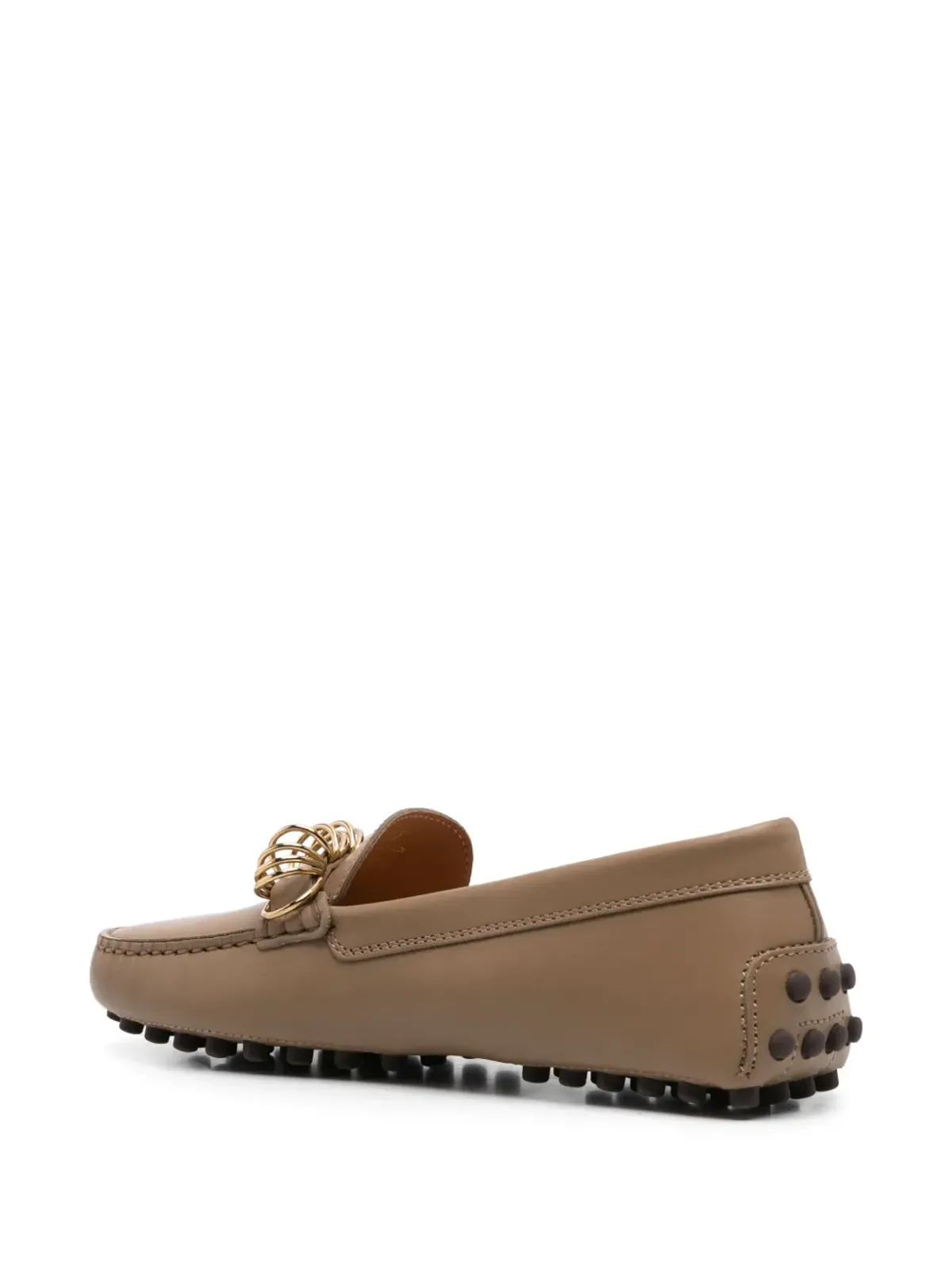 Tod's リングハードウェア レザー ローファー - ブラウン - 画像3