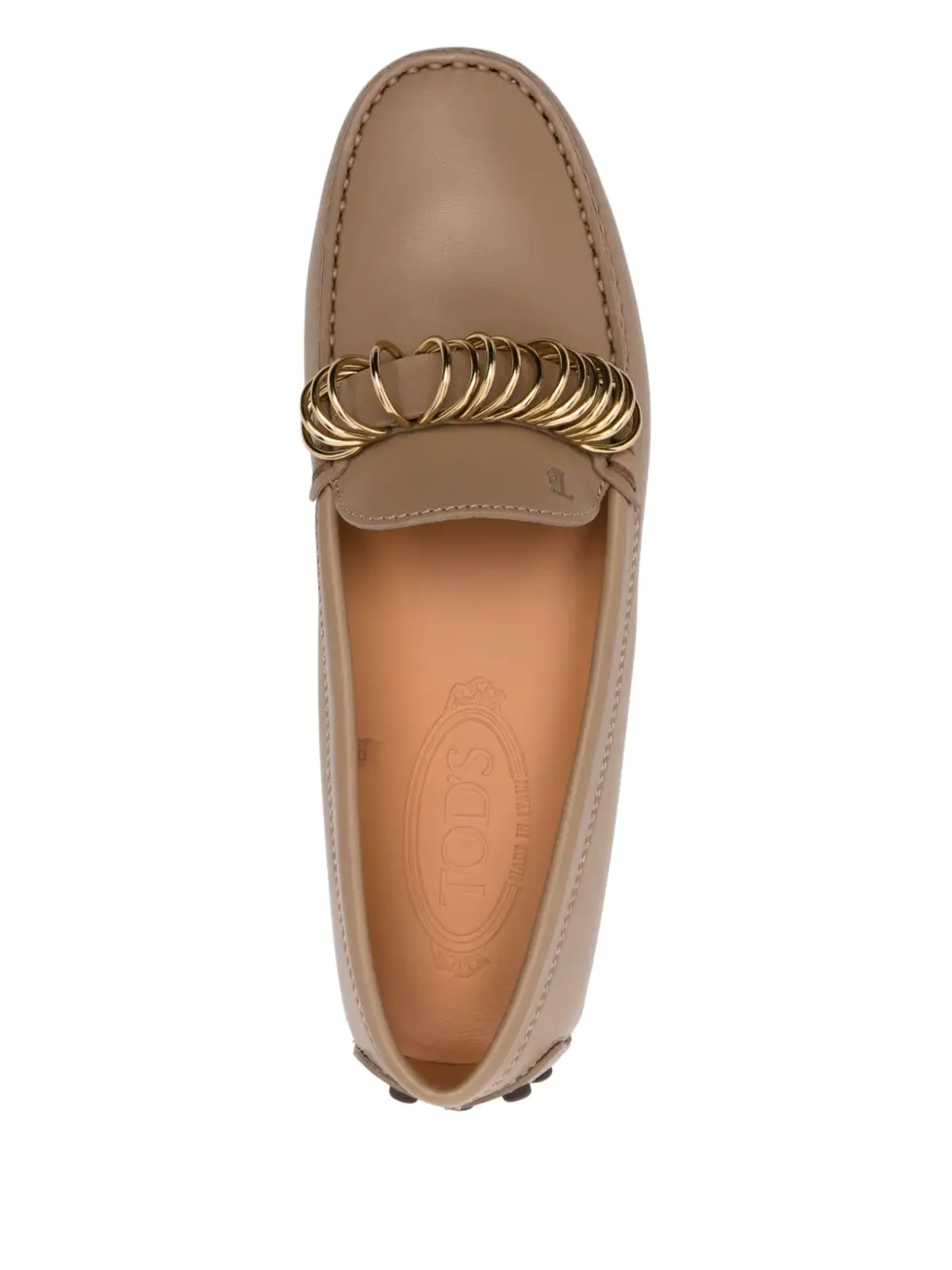 Tod's リングハードウェア レザー ローファー - ブラウン - 画像4