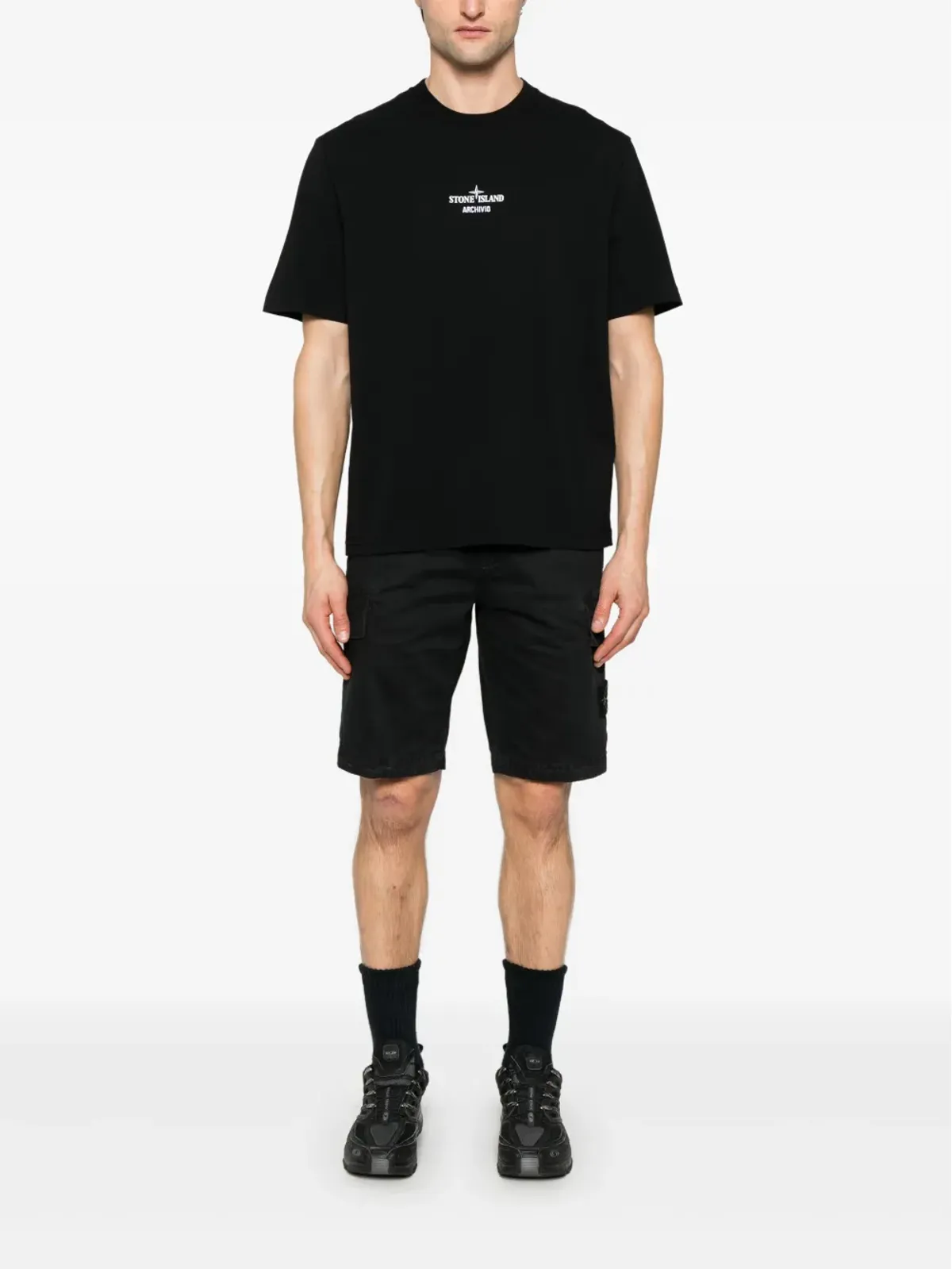 Stone Island オーガニックコットン ジャージー Tシャツ - ブラック - 画像2