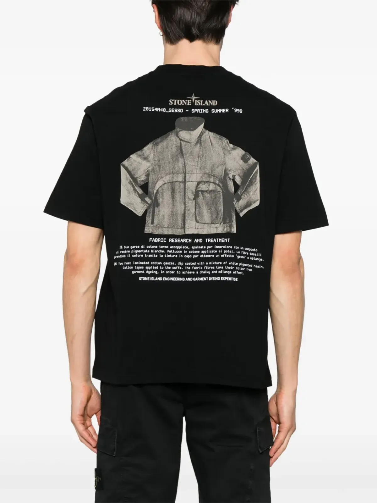 Stone Island オーガニックコットン ジャージー Tシャツ - ブラック - 画像3